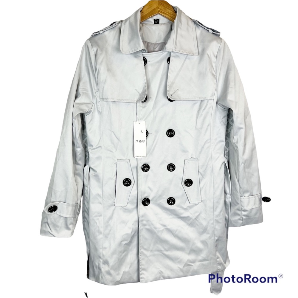 NWT R.O.F Fashion Wear Collection Double Breasted Trench Coat